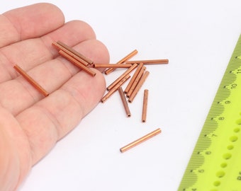 Copper Tube Beads, Tube Beads, Round Tubes, Spacer Tube Beads, Tube Spacers, Geometric Beads, Copper Findings  MBGTBR37