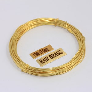 1,2mm - 17 Gauge Raw Brass Or Copper Wire, Jewelry Wrapping Wire, Wholesale Jewelry Supplies, 5 Meters Roll Wire, Jewelry Supplies, MBGWR5