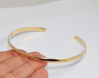 Gargantilla de latón crudo de 6 mm, con 6 agujeros, ajustable, brazalete de latón, accesorios de joyería de latón, MBGTVF37