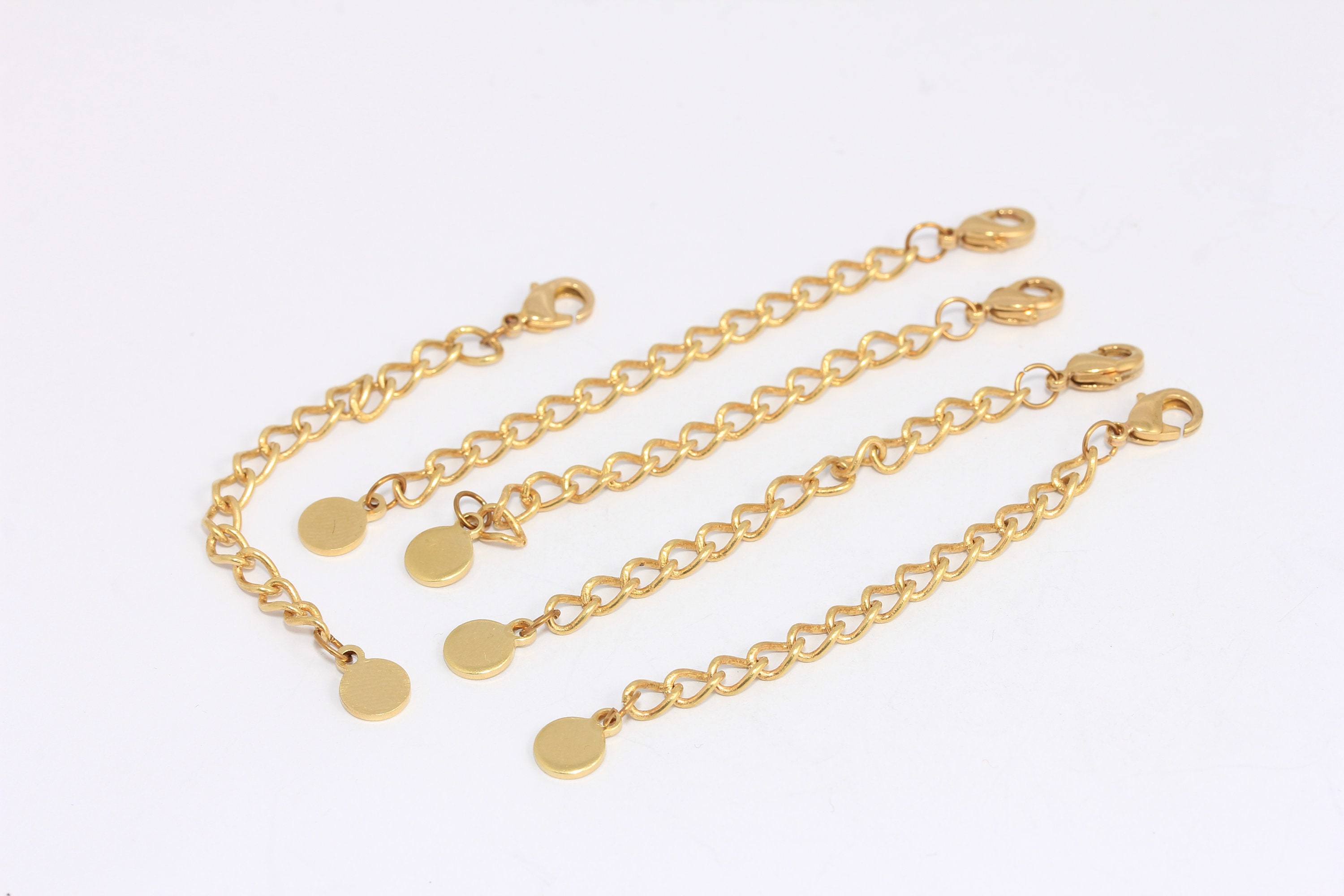 Collier Vintage 3 Trois En Laiton Doré Avec Chaîne Et Fermoir Sécurisé – Style Rétro Japonais
