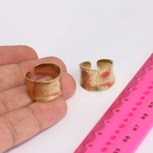 17-18mm Raw Brass Rings, Adjustable Ring Settings, Statement Cuff Rings, Brass String Ring,Raw Brass Rings, MBGXP160