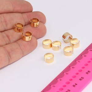 Orecchini pendenti in oro lucido, orecchini pendenti semplici senza piercing, orecchini pendenti in cartilagine, montature per orecchini con un foro, MBGCMR69