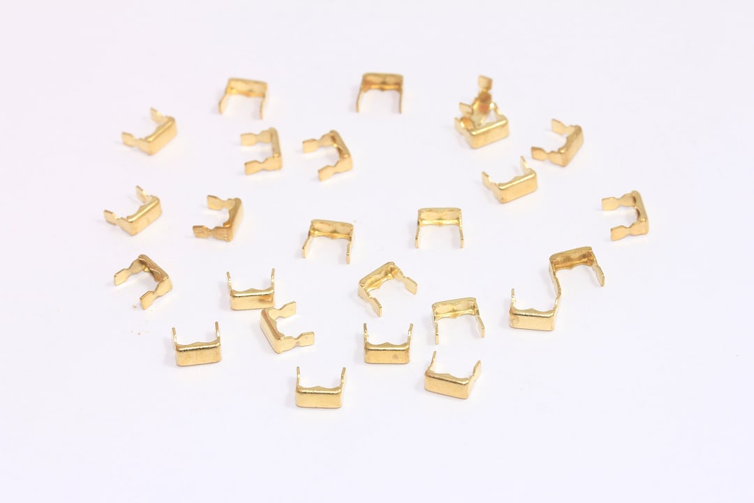 Lead Roud Crimp Raw Brass Cord Crimp, Fold Over Cord Ends Tips, Inner Size 5mm, Round ...