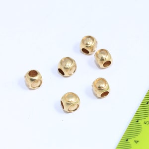 7mm Raw Brass Beads, Brass Ball, Bracelet Charms, Spacer Beads, Raw Brass Ball, Raw Brass Finding, MBGROSE136-1