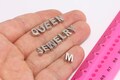 6x7mm Rhodium Plated Letters, Letter Charms, Letter Beads, Initial Charm, Bracelet Charms, Mini Pendant Charms, Alphabet Beads, MBGHRF4 product logo