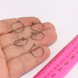Gunmetal Plated Earring Hoops, Hoop Ear Wire, Hoop Earrings, Small Hoop Earrings, Gunmetal Plated Earrings, MBGEAR4