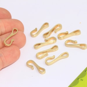 7,5x22mm Raw Brass Fish Hook, Fishing Hook Pendant, Fish Hook Charms, Men&#39;s Necklace Fishing Charm, Men&#39;s Jewelry, Brass Findings, MBGBRT412