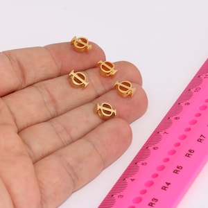 24k Matt Gold Phi Buchstabe, Phi Buchstabe, griechische Buchstaben, Phi Schmuck, griechisches Alphabet, Phi Anhänger, vergoldete Buchstaben, MBGBRT588