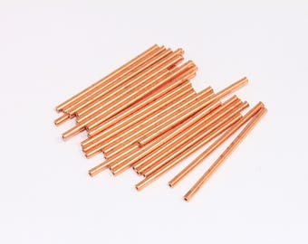 2x35mm Copper Tube Beads, Tube Beads, Round Tubes, Spacer Tube Beads, Tube Spacers, Geometric Beads, Copper Jewelry Findings, MBGBXB371-6