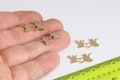 12x22mm Raw Brass Holding Hands Charms, Heart Hand, Love Pendant, Two Hands Pendant, Dainty Beads, Raw Brass Findings, MBGCMR133-1 product logo