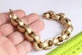 Raw Brass Rolo Bracelet, Paperclip Link Bracelet, Thick Bracelet, Rolo Chain Bracelet, Adjustable Brass Chain, Bracelets,  MBGBLK10 product logo
