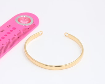 4 x 155 mm 24 kt glanzende gouden draadarmband, uitzetbare armband, armband, verstelbare armbandinstellingen, vergulde onderdelen, MBGCHK102