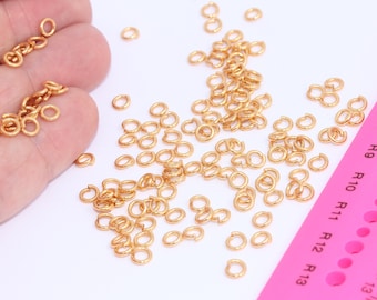 18 Ga 5mm 24k Shiny Gold Jump Rings, Open Jump Rings, Bulk Gold Jump Rings, Jewelry Making Supplies, Gold Plated Findings, MBGDOM6