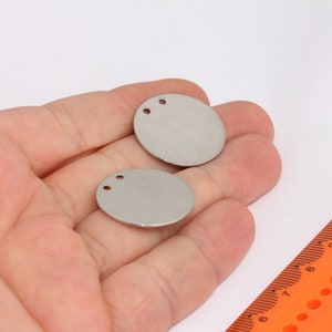 Rhodium Plated Stamping Discs, Stamping Blanks, Round Blanks, Stamping Disc Tag, Round Blank Disc, Silver Plated Charms MBGFRY78