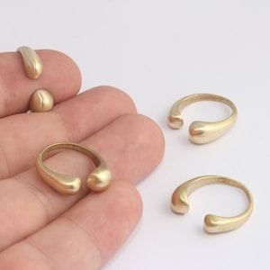 16x17mm Raw Brass Rings, Adjustable Ring Settings, Statement Ring, Block Rings, Brass Rings, Raw Brass Rings, MBGXP551