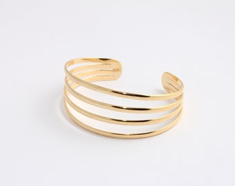 60 mm 24K glänsande guld runt trådarmband, broderat stapelarmband, armband med fyrtråd, guldpläterade detaljer, MBGBXB406
