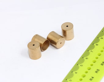 Inner Size 11mm Raw Brass End Cap, Solid Brass End Cap, Cord End Caps, Tube End Cap, Large Leather Cord End Caps, MBGMTE561