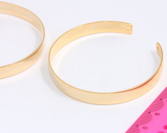 7 mm 24k glänsande guldpläterat manschettarmband, justerbart armband, guldarmbandsmanschett, guldpläterade detaljer, MBGCHK55