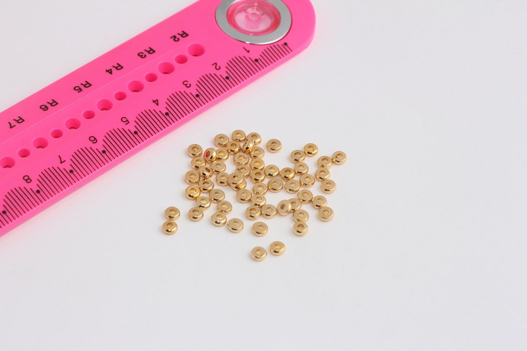 24K Shiny Gold Spacer Beads Gold Spacers Rondelle Beads Etsy