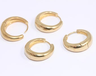 Orecchini in ottone grezzo da 22 mm, orecchini a cerchio con chiusura a leva, orecchini circolari, orecchini rotondi, cerchi per orecchini in ottone, componenti per orecchini in ottone, MBGBRT501