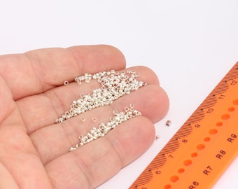 2 mm Silberfarbe Crimp Perlen, Stopper Perlen, Spacer Perlen, Crimp Cover Perlen, Verbindungsperlen, Versilbertes Zubehör, MBGCR128