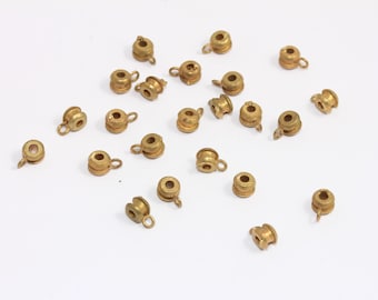 Gancho colgante de latón crudo de 6 mm, gancho colgante para collar, conectores de gancho colgante, cuentas espaciadoras de conector, accesorios de latón crudo, MBGMLS494