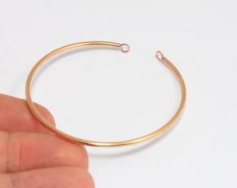 2 mm Rohmessing Manschette Armband, offene Manschette Armreif, verstellbare Armband Manschette, Draht Armband Armreif, Rohmessing Zubehör, MBGTVF34