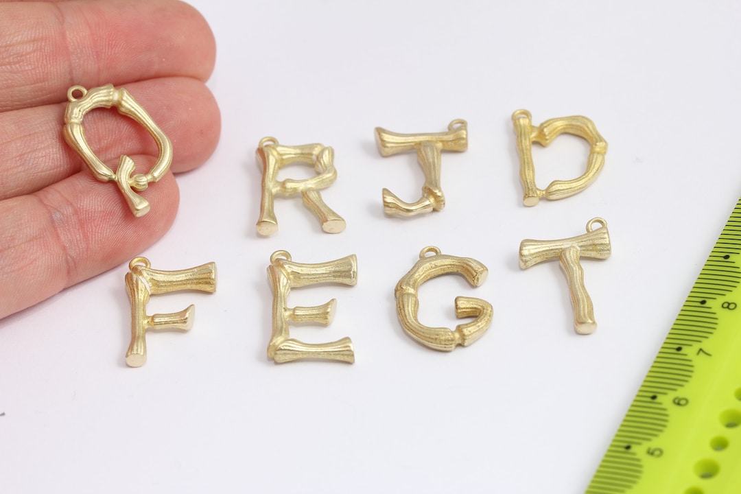 Raw Letters Raw Brass Alphabet Letters , Bamboo Letter, Initial Letter , Letter ...