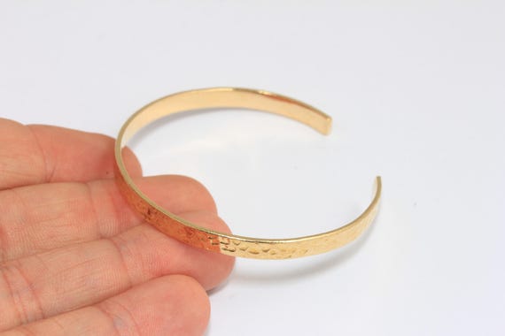 5mm Raw Brass Bracelet, Hammered Bracelet, Domed Bracelet, Stacking Bracelet, Bracelet Bangle, Raw Brass Findings, MBGTVF24