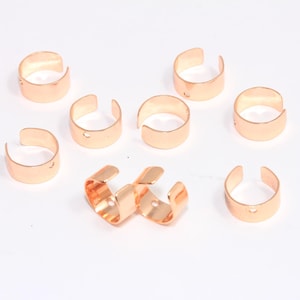 Orecchini pendenti in oro rosa, orecchini pendenti semplici senza piercing, orecchini pendenti per cartilagine, montature per orecchini con un foro, accessori placcati in oro rosa, MBGROSE3