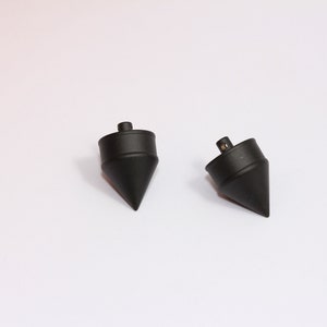 13x17mm Black Plated Spike Pendant, Cone Spikes, Black Spike Charm, Punk Spikes, Spike Drop Pendant, Black Plated Findings, MBGETS29