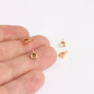 5x10mm 24k Shiny Gold Plated Crimp Beads, Hole 1.60mm Bead Crimps, Ball Chain Clasps, Bead Tips, Gold Plated Findings,  MBGXP538