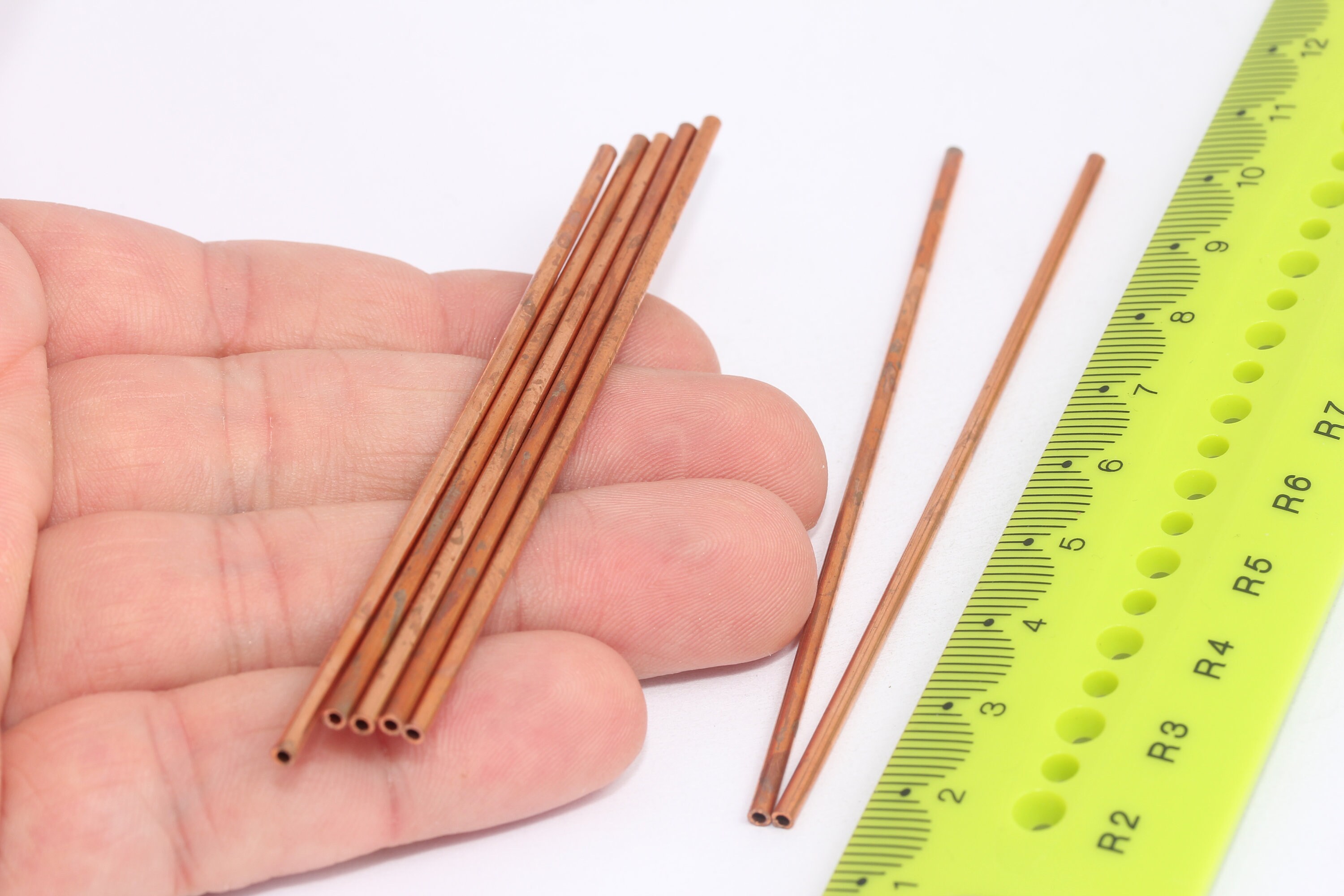 2 tubes en cuivre de 90 mm, longue barre tubulaire, perles tubulaires, tubes extra longs, barre tubulaire MBGTBR20