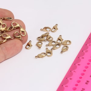 Raw Brass Claw Clasps, Lobster Claw Clasps, Necklace Closures, Jewelry Making Supplies, Raw Brass Findings MBGCLO2