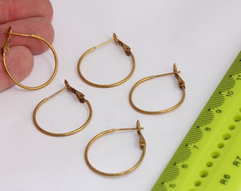 25mm Raw Brass Earring Hoops, Hoop Ear Wire, Hoop Earrings, Circle Earrings, Small Hoop Earrings, Raw Brass Earrings,     MBGCHK184