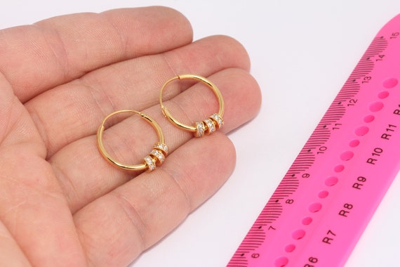 NYU·NYU Chunky Gold Hoop Earrings for Women 18K Gold Plated India |  Ubuy