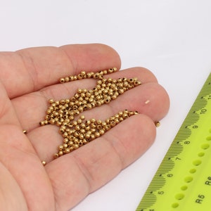 2,5mm Raw Brass Beads, Spacer Beads, Hollow Beads, Bracelet Beads, Round Beads, Raw Brass Findings MBGBDS2