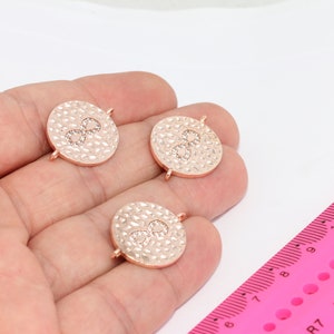 18x24mm Rose Gold Charms, Cubic Zirconia Infinity Charm, CZ Micro Pave Charms, Infinity Bracelet, Bracelet Connector,  MBGZRCN662