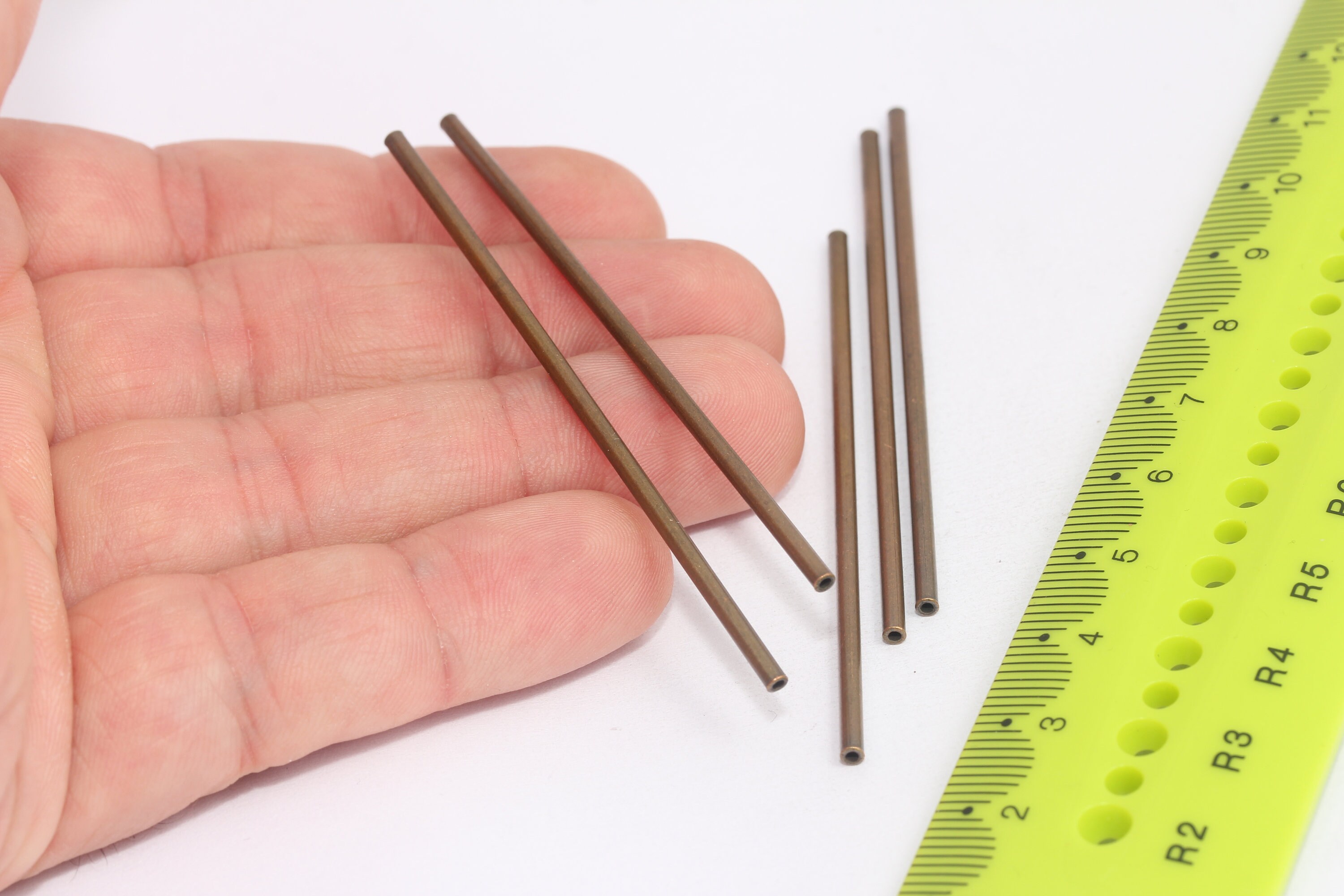 2 tubes en bronze de 70 mm, longue barre tubulaire, perles tubulaires, tubes extra longs, barre tubulaire MBGTBR32