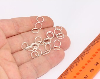 20Ga 8 mm zilverkleurige ringetjes, zilveren verbindingsringen, open ringetjes, bulk zilveren ringetjes, benodigdheden voor het maken van sieraden, MBGCR24