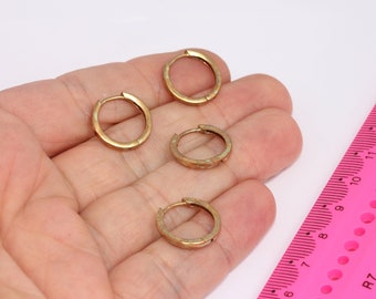 Raw Brass Leverback Oorbellen, Leverback bevindingen, Kleine Brass Earring Hoops, Brass Ear Wires, Raw Brass Oorbellen, MBGSLM670