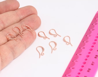 8x15mm Rose Gold Plated Earring Hooks, Fish Hooks, Ear Wires, French Hook Earrings, Rose Gold Earrings, Earrings Findings, EW, MBGROSE49