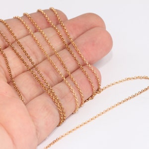 1,6mm Raw Brass Rolo Chains, Tiny Round Link Chains, KPT17-1 1,6mm Raw Brass Rolo Chains, Tiny Brass Round Link Chains, ntx, MBGKPT17-1