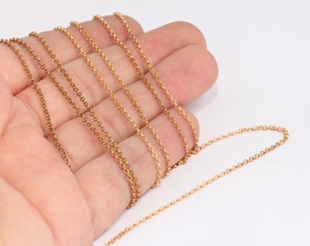 Cadenas Rolo de latón crudo de 1,6 mm, pequeñas cadenas de eslabones redondos, KPT17-1 Cadenas Rolo de latón crudo de 1,6 mm, pequeñas cadenas de eslabones redondos, ntx, MBGKPT17-1