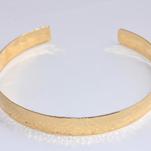 15mm 24k Shiny Gold Choker, Flat Choker Necklace, Adjustable Choker Necklace, Hammered Collar Necklace, Gold Plated Findings, MBGTVF36