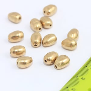 6,5x10mm Raw Brass Potato Beads, Irregular Shape Beads, Potato Charms, Beads For Necklace, Ball Spacer Beads, Raw Brass Findings, MBGMTE662