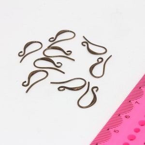 8x15mm Antique Bronze Earring Hooks, Fish Hooks, Ear Wires, French Hook Earrings, Bronze Plated Earrings, Earrings Findings,  MBGMTE794