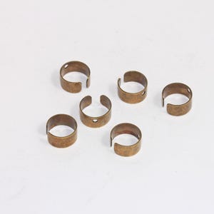 5 mm antiek bronzen oormanchetten, kraakbeenoormanchetten zonder piercing, oorbelinstellingen met één gat, bronsvergulde oorbellen, MBGMLS565