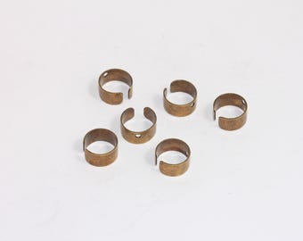 5mm Antique Bronze Ear Cuffs, No Piercing Cartilage Ear Cuff, Earring Settings With One Hole, Bronze Plated Earrings, MBGMLS565
