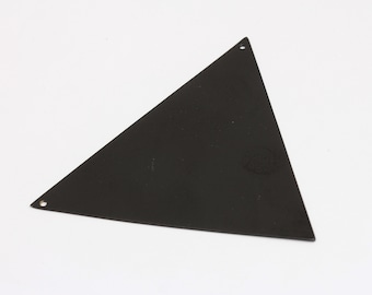 60x70mm Black Plated Triangle Charms, Large Triangle Pendant, Geometric Charms, Triangle Charms, Chevron, Black Plated Findings, MBGETS45